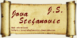 Jova Stefanović vizit kartica